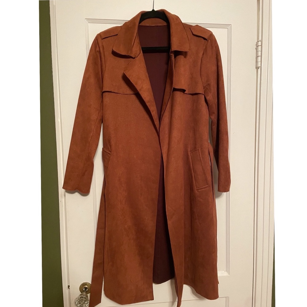 Brown Suede Trench Coat!!